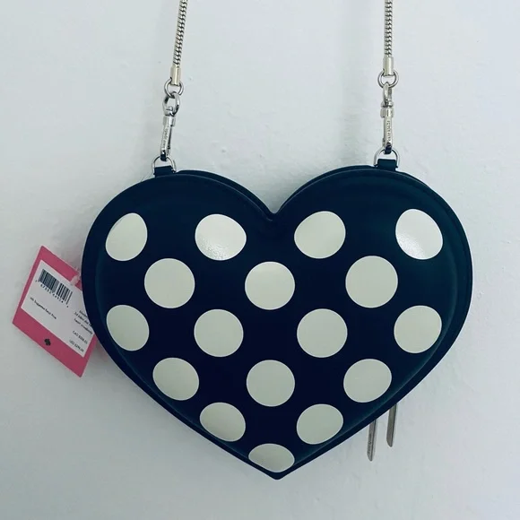 Kate Spade Women's Bag Crossbody Purse - 3D Polka Dot Heart - Retails $298 - Picture 2 of 8